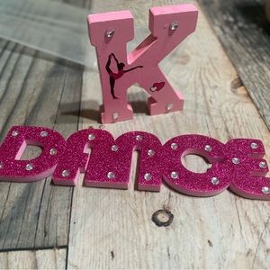 Wood Letter K Decorative  Dance /Rhinestone’s - Dance sign